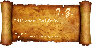 Türmer Zalán névjegykártya