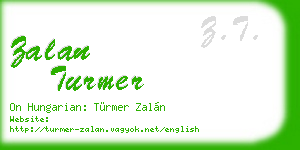 zalan turmer business card