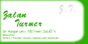 zalan turmer business card